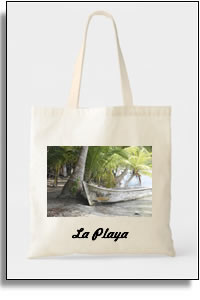 La Playa Boat On The Beach Tote Bag